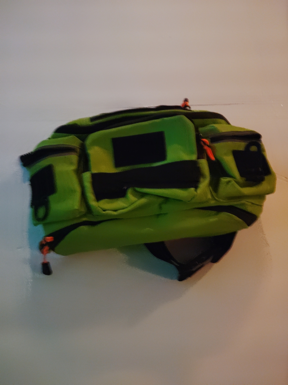 Men's Lime Green Trackle Waist Bag with Multiple Pockets